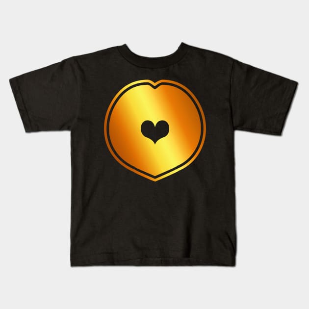 O Golden Hearth Letter Kids T-Shirt by SiSimo